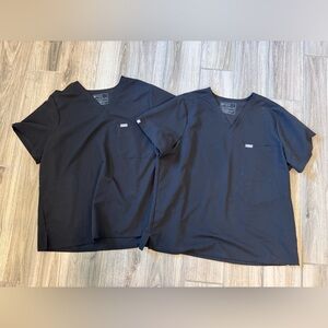 🎬 Figs Black Caterina One Pocket Scrub Top XXL